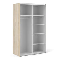 Thumbnail for Tall Sliding Light Oak Wardrobe with White Doors