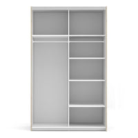 Thumbnail for Tall Sliding Light Oak Wardrobe with White Doors