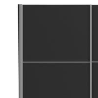 Thumbnail for Verona Sliding Wardrobe 120cm in Black Matt With Black Matt Doors With 2 Shelves