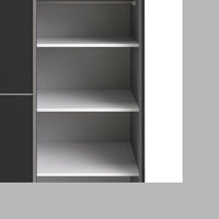 Thumbnail for Black Matt Sliding Wardrobe with Matching Doors and 5 Shelves