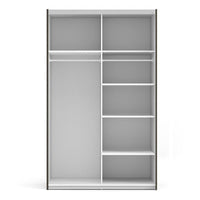 Thumbnail for Black Matt Sliding Wardrobe with Matching Doors and 5 Shelves