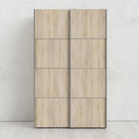 Thumbnail for Verona Sliding Wardrobe 120cm in Black Matt With Oak Doors