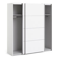 Thumbnail for Traditional Wide Tall White Sliding 2 Double Door Wardrobe