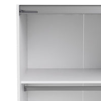 Thumbnail for Large White Sliding 2 Door Double Wardrobe 200cm High x 180cm Wide