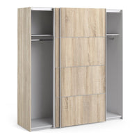 Thumbnail for Wide Light Oak 2 Sliding Door Double Wardrobe