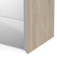 Thumbnail for Oak Mirrored Glass Sliding 2 Door Double Wardrobe