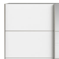 Thumbnail for Oak White Mirrored Glass 2 Sliding Double Door Wardrobe