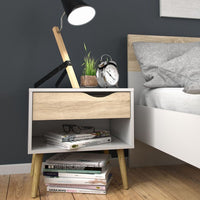 Thumbnail for Oslo 3 Piece Bedroom Set, Dbl Bed White & Oak