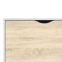 Thumbnail for Wide White and Oak 3 Drawer 2 Door Sideboard