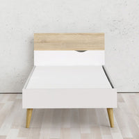 Thumbnail for 3ft Single Bed 90 x 200cm in White and Oak