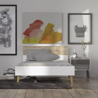 Thumbnail for 3ft Single Bed 90 x 200cm in White and Oak