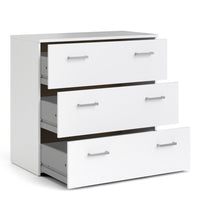 Thumbnail for Space Package Bedside 1 Drawer + Chest of 3 Drawers + Wardrobe with 2 doors + 1 drawer in White