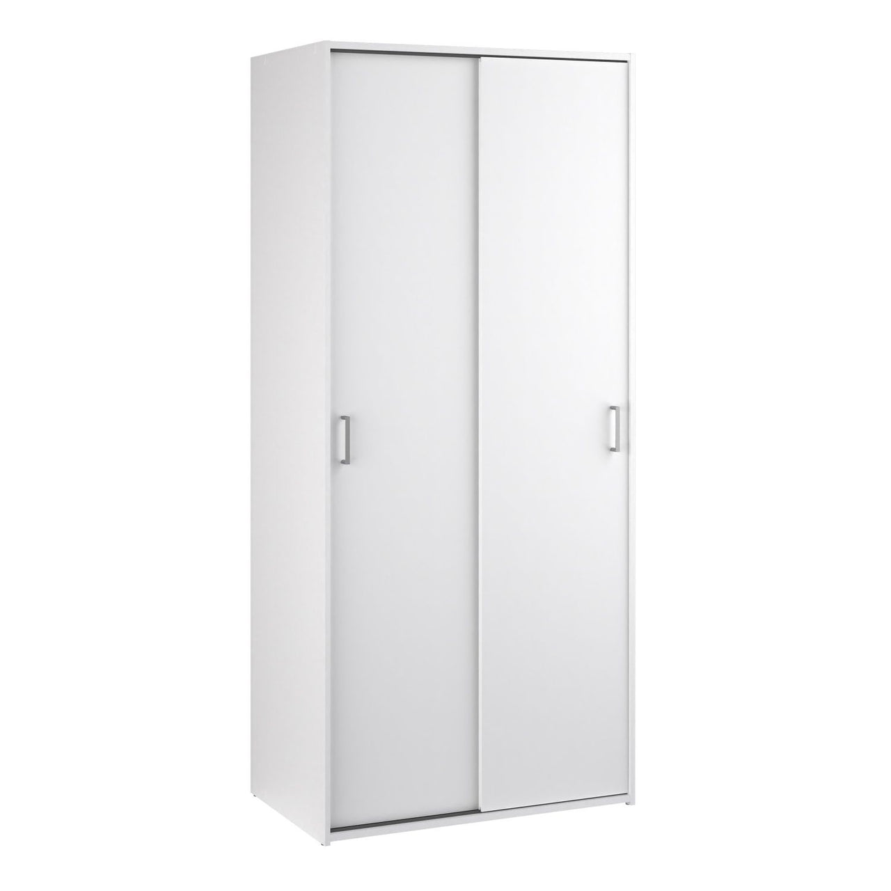 Space Wardrobe with 2 Sliding Doors in White