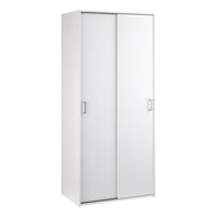 Thumbnail for Space Wardrobe with 2 Sliding Doors in White