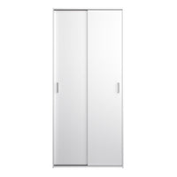 Thumbnail for Space Wardrobe with 2 Sliding Doors in White