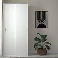 Thumbnail for Space Wardrobe with 2 Sliding Doors in White