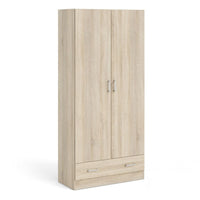 Thumbnail for Space Wardrobe with 2 Doors + 1 Drawer in Oak 1750