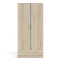 Thumbnail for Space Wardrobe with 2 Doors + 1 Drawer in Oak 1750