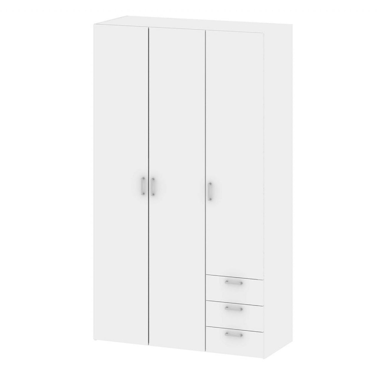 White Triple Combi 3 Door Wardrobe