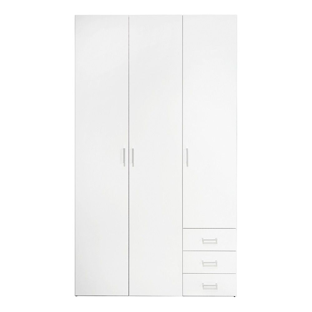 White Triple Combi 3 Door Wardrobe