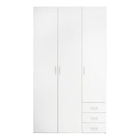 Thumbnail for White Triple Combi 3 Door Wardrobe