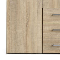 Thumbnail for Large Tall Dark Oak Finish 4 Door and 3 Drawer Wardrobe