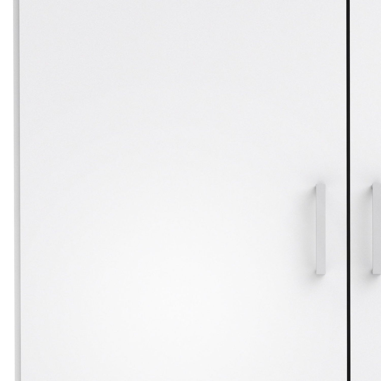 Simple White 2 Door Double Wardrobe