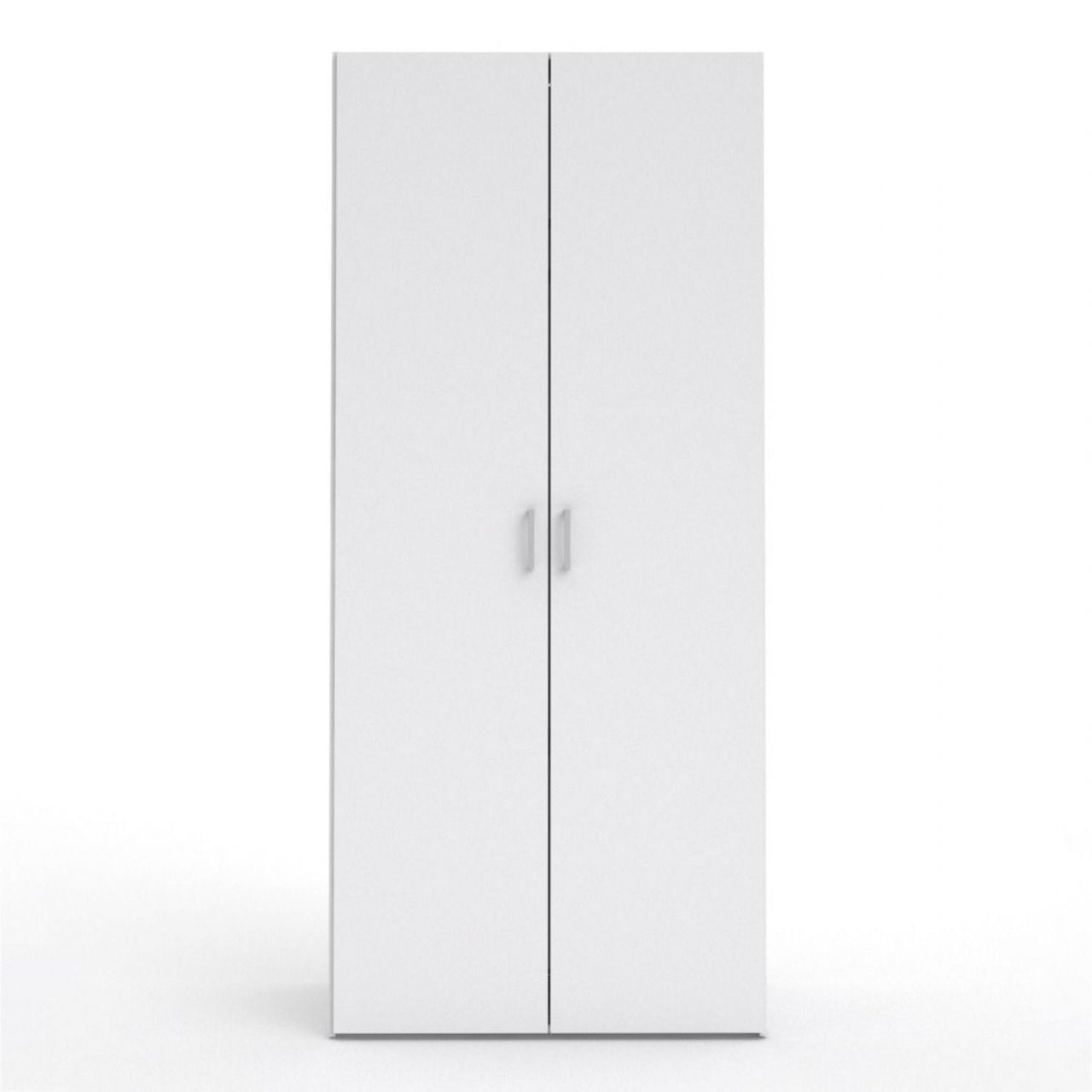 Simple White 2 Door Double Wardrobe