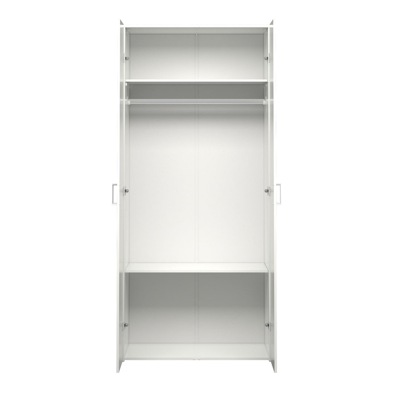 Simple White 2 Door Double Wardrobe