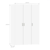 Thumbnail for Simple White 3 Door Triple Wardrobe