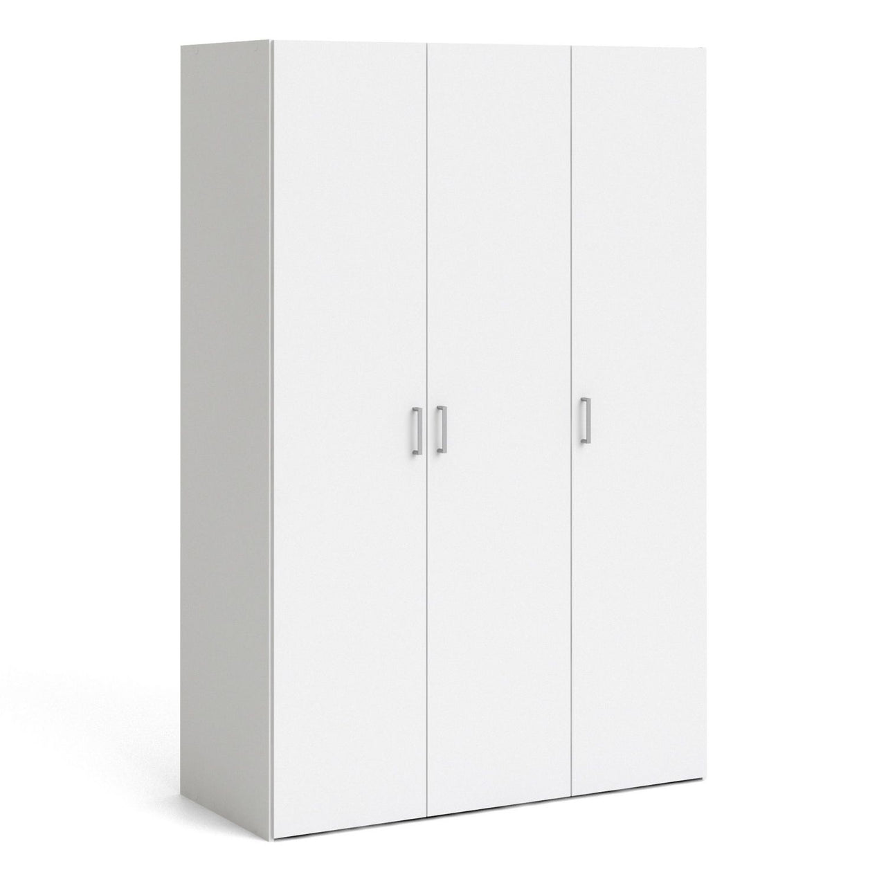 Simple White 3 Door Triple Wardrobe