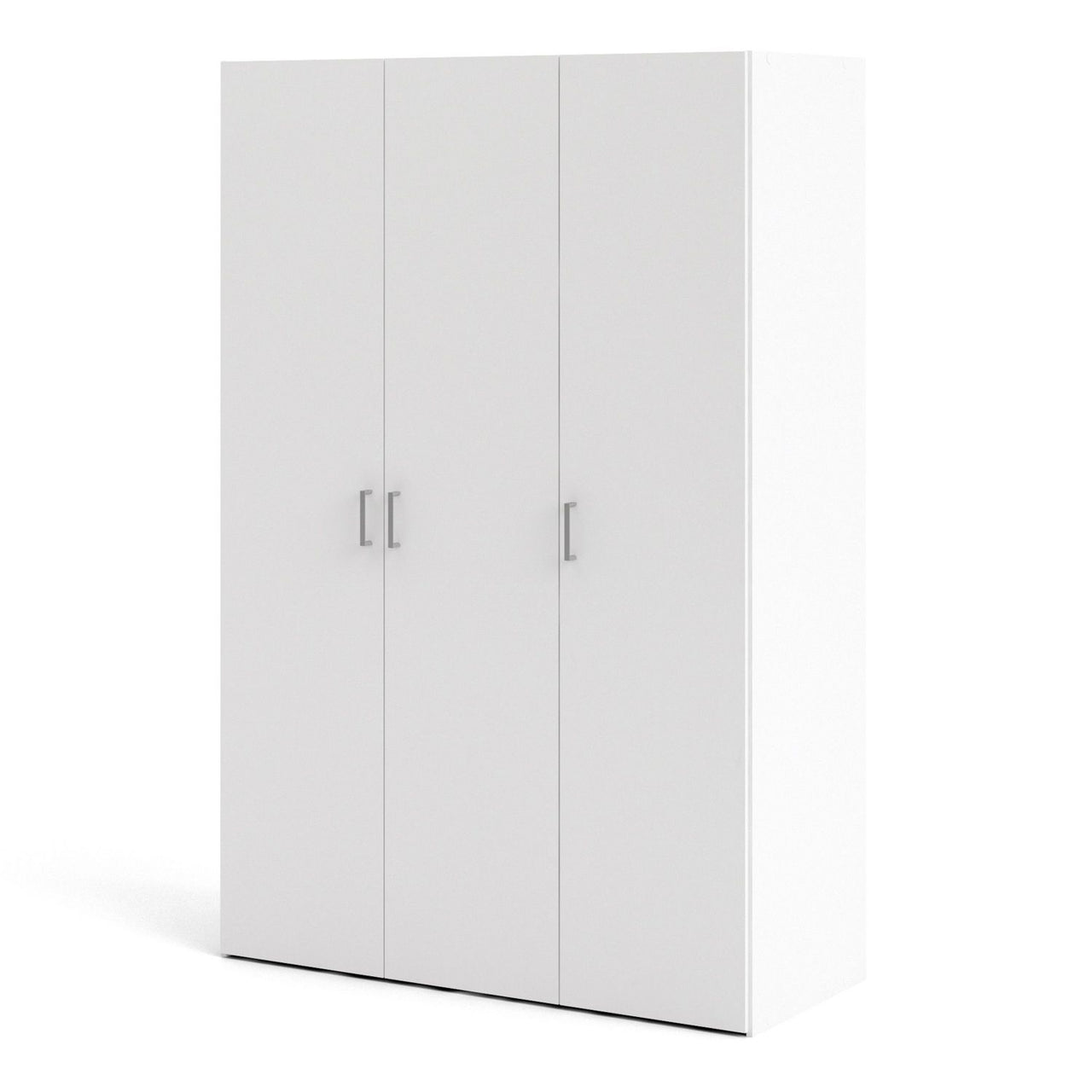 Simple White 3 Door Triple Wardrobe