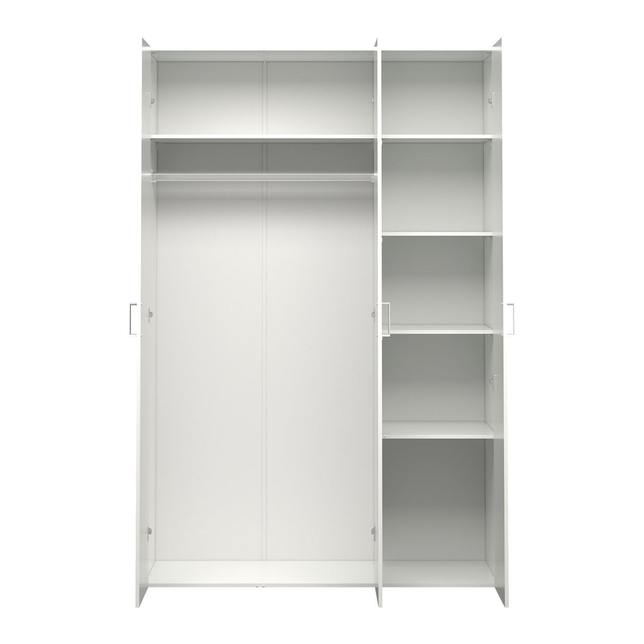 Simple White 3 Door Triple Wardrobe