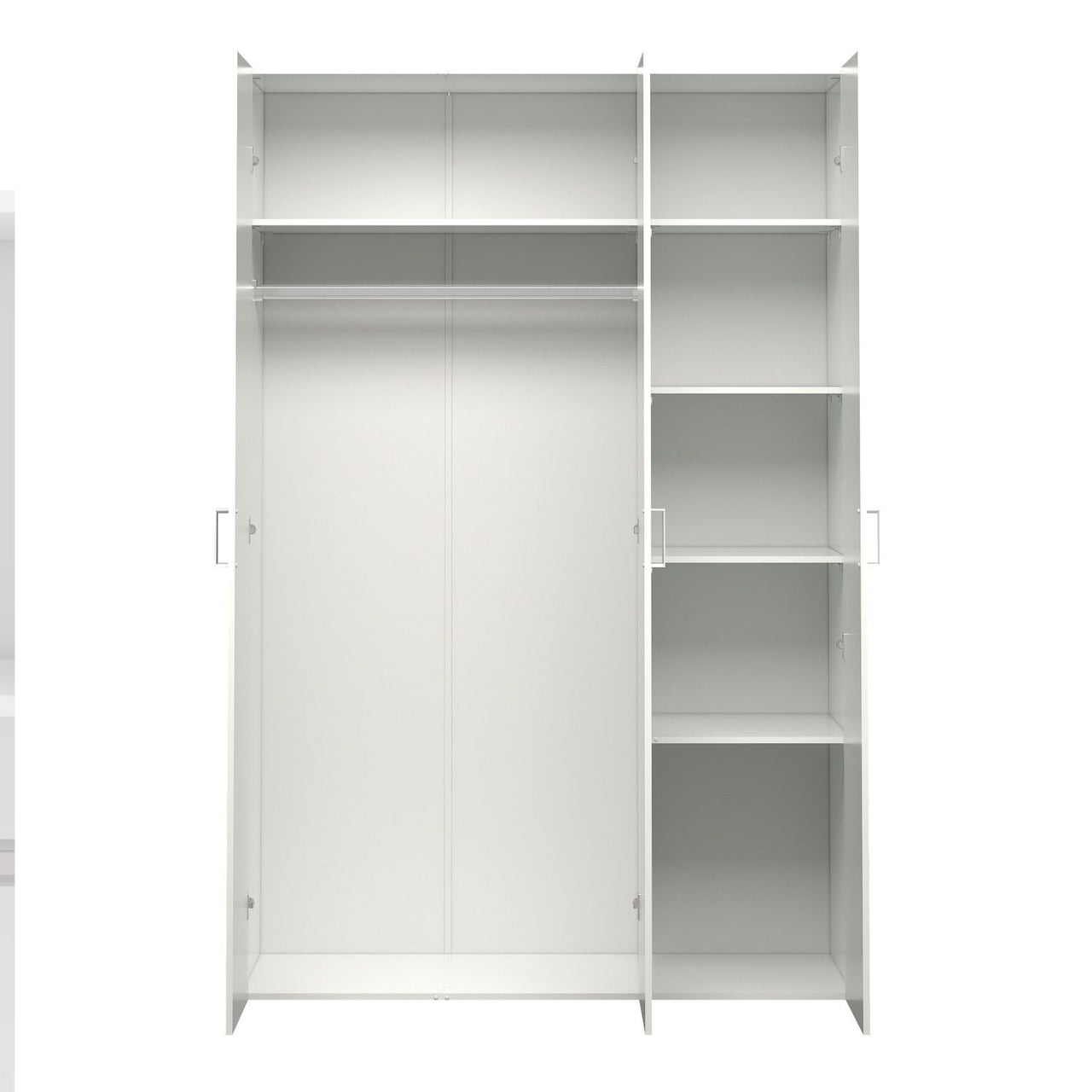 Simple White 3 Door Triple Wardrobe