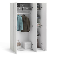 Thumbnail for Simple White 3 Door Triple Wardrobe