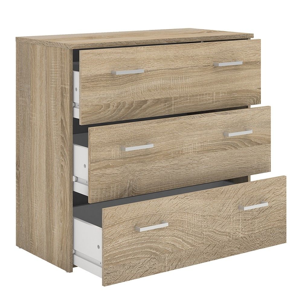 Space Chest of 3 Drawers in Oak