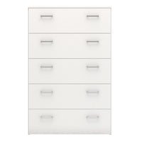 Thumbnail for Tall Simple White 5 Drawer Chest