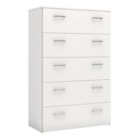 Thumbnail for Tall Simple White 5 Drawer Chest