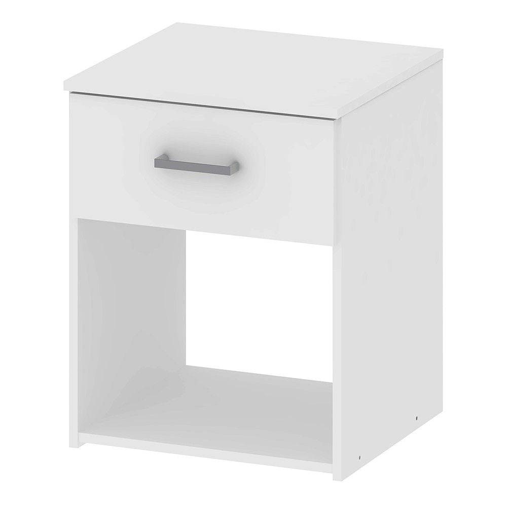 Space Bedside 1 Drawer in White