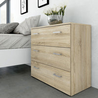 Thumbnail for Space Package Bedside 1 Drawer + Chest of 3 Drawers + Wardrobe with 2 doors + 1 drawer in Oak