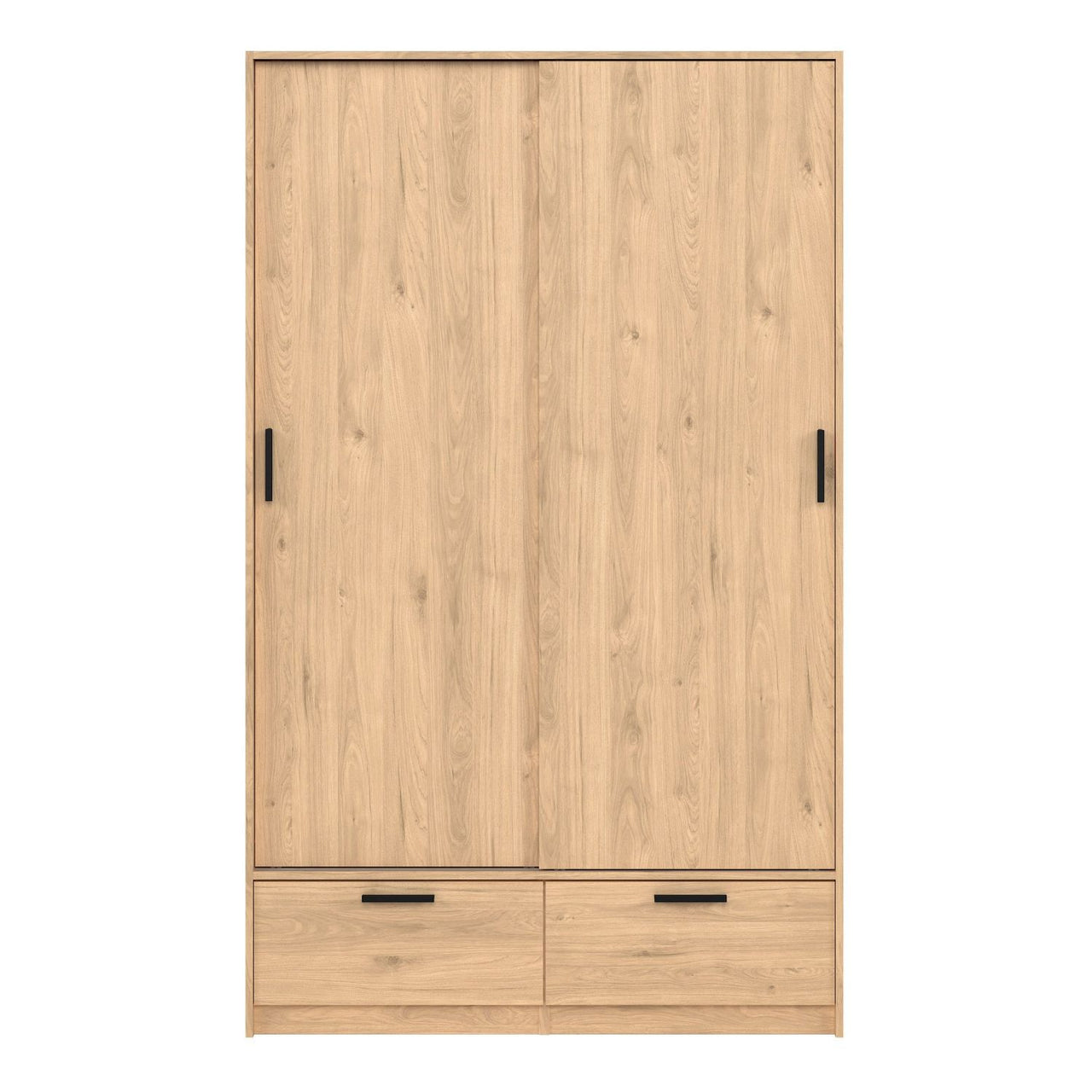 Line Wardrobe with 2 Doors 2 Drawers in Jackson Hickory Oak