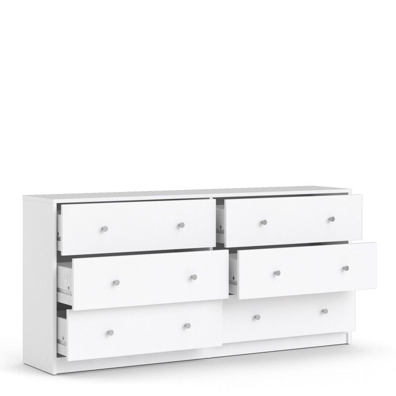 Chest of 6 Drawers (3+3) in White