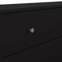 Thumbnail for Black Wide 6 Drawer Wooden Double Midi Chest of Drawers