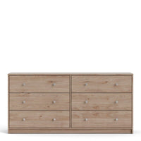 Thumbnail for 143cm Wide Midi Chest of 6 Drawers in Jackson Hickory Oak