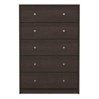 Thumbnail for Large Tall Dark Walnut Chest of 5 Drawers 108 x 72cm