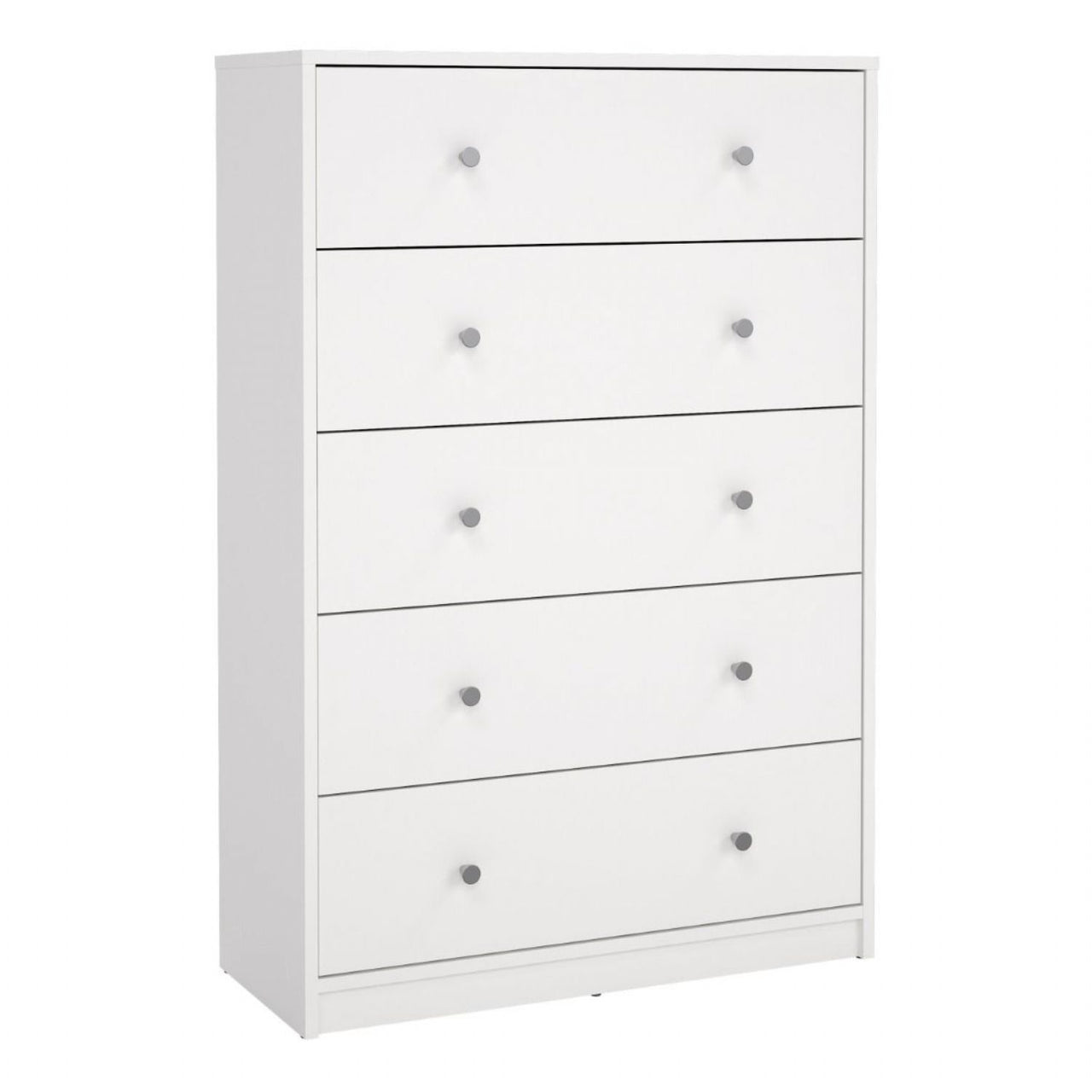 White Chest of 5 Drawers