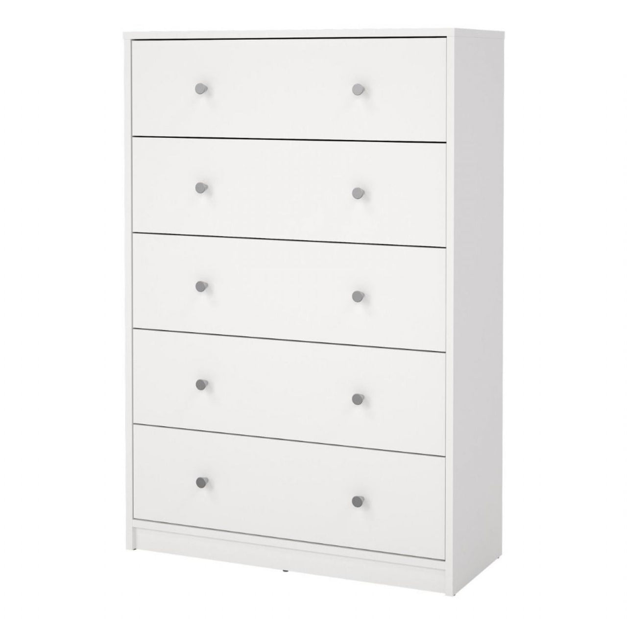 White Chest of 5 Drawers