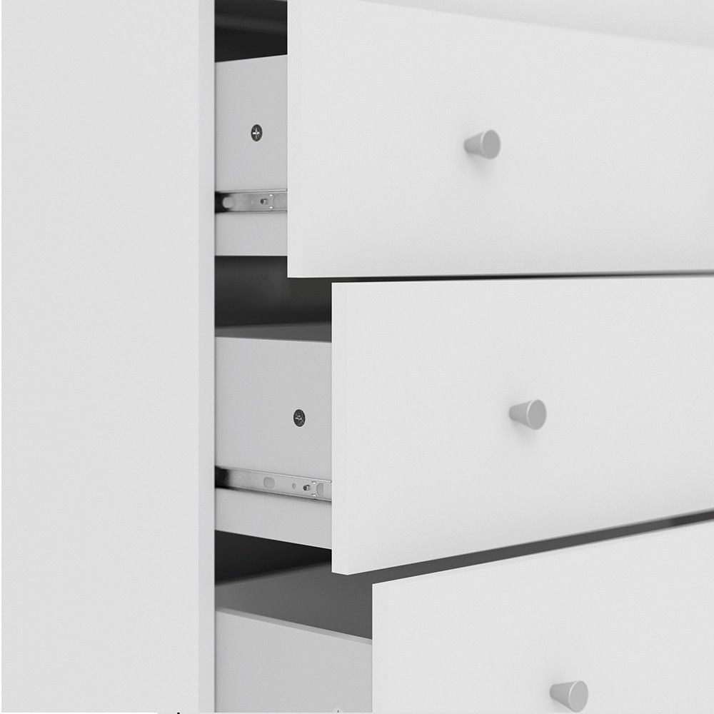 White Chest of 5 Drawers