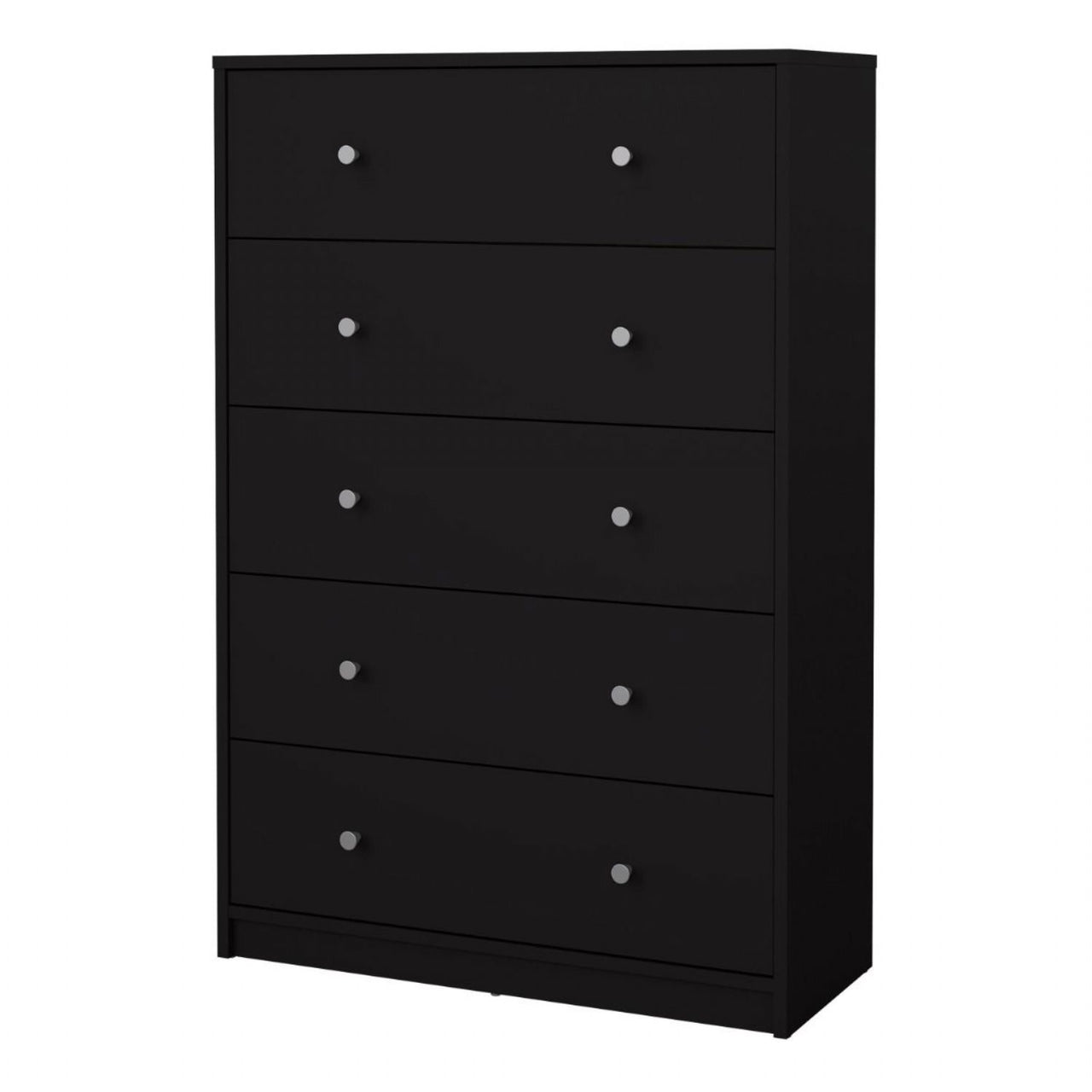 Black Chest of 5 Drawers