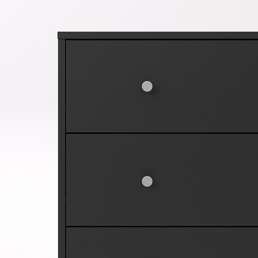 Black Chest of 5 Drawers